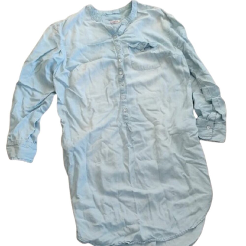 Merona Sky Blue Button Down Dress